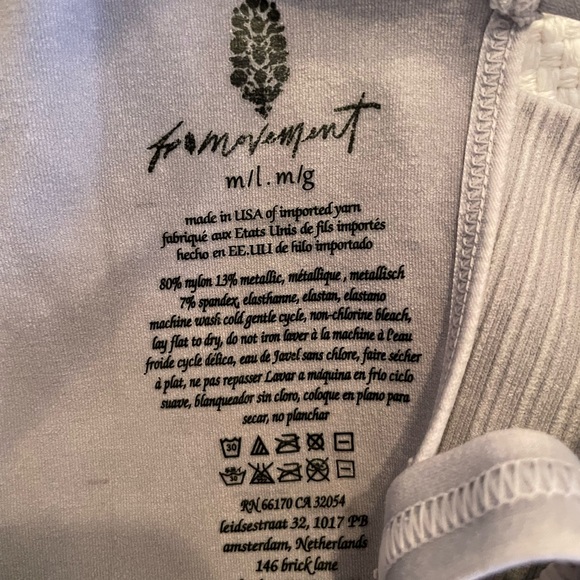 NWOT FP Movement Good Karma Onesie, Ice Gray, M/L - Picture 4 of 5